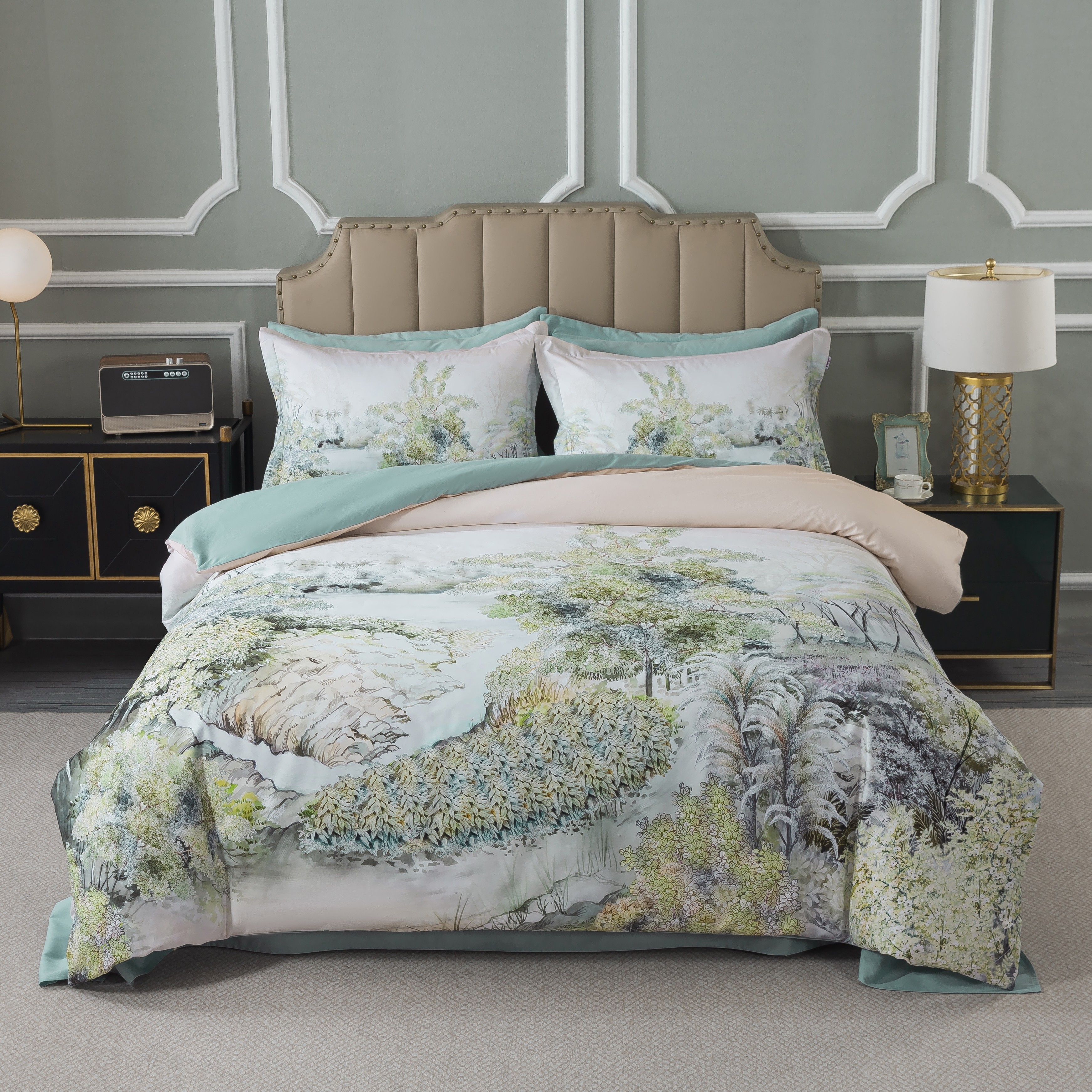 Комплект постельного белья Египетский хлопок 1.5-спальный TIS04-803 код1097