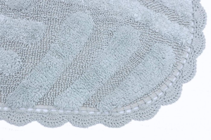 NANCY (голубой) набор ковриков для ванной кружевной 60х100 и 50х70