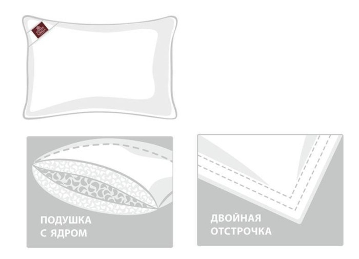 Подушка 3D ROYAL DOWN GRASS упругая 60х80