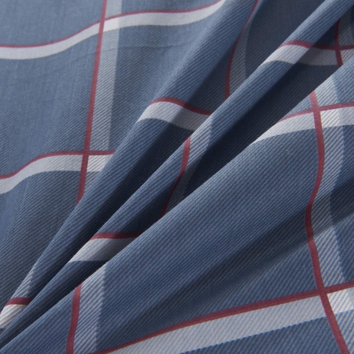 Джереми (синий) Комплект постельного белья сатин Евро 4н