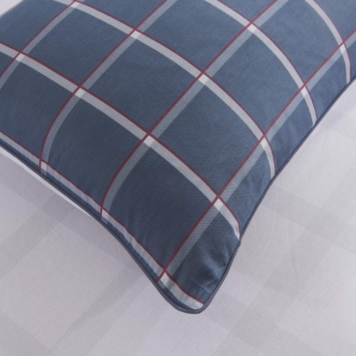 Джереми (синий) Комплект постельного белья сатин Евро 4н