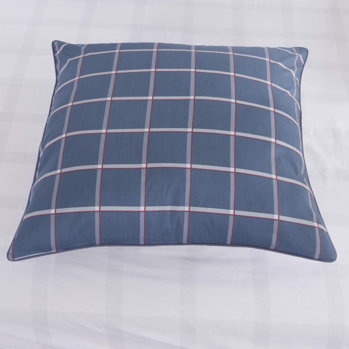 Джереми (синий) Комплект постельного белья сатин Евро 4н