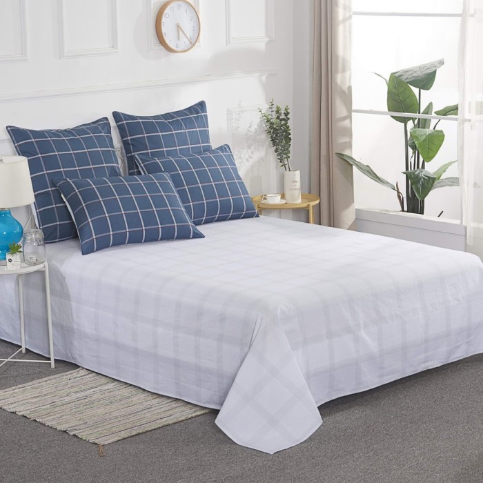 Джереми (синий) Комплект постельного белья сатин Евро 4н