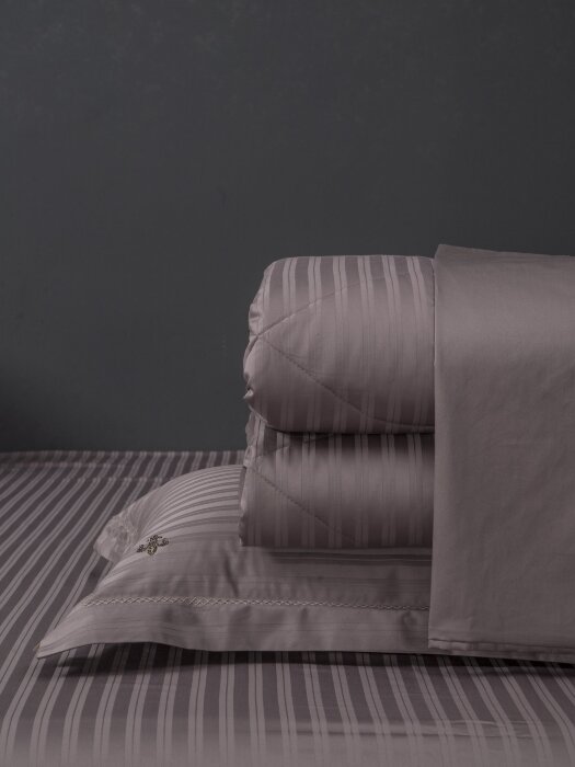 Комплекты для сна Stripe Royal (капучино) Egypt Cotton Евро K-ЕВРО-3079 к-т