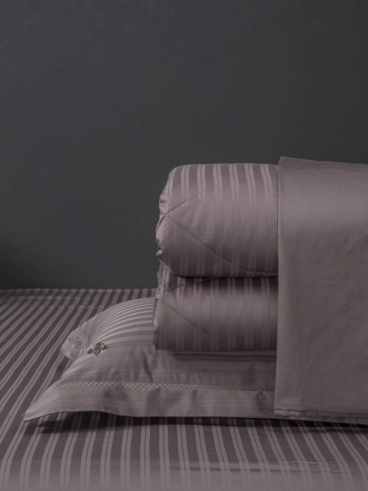 Комплекты для сна Stripe Royal (капучино) Egypt Cotton Евро K-ЕВРО-3079 к-т