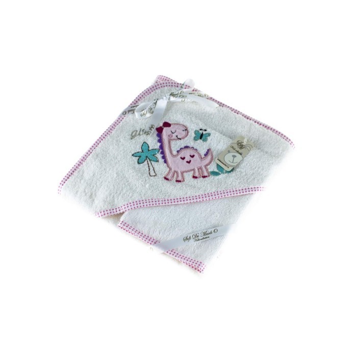 FANNY DINO (белый) Пол.Уголок Мочалка Мах. 80х80