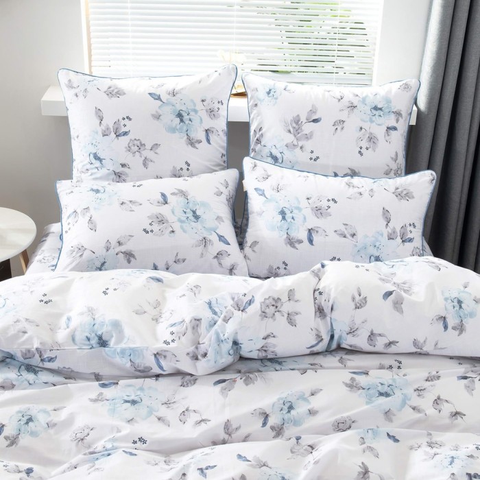 Мегги (голубая) Комплект постельного белья сатин Евро 4н