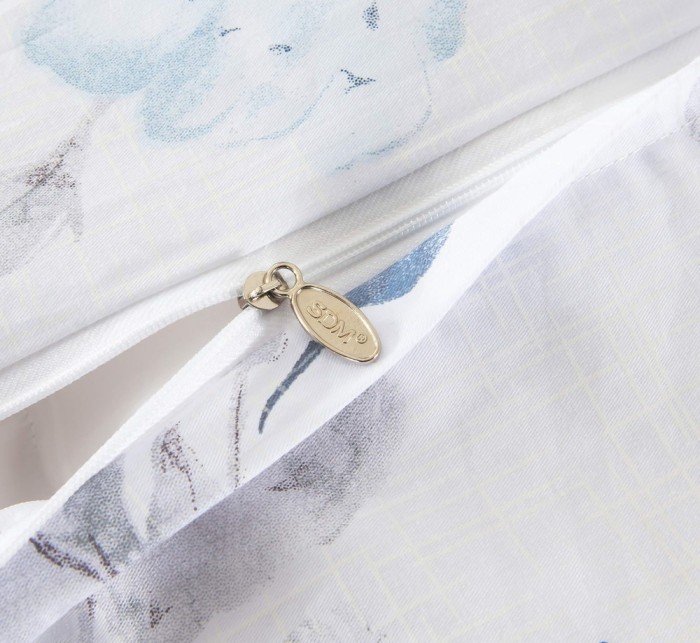 Мегги (голубая) Комплект постельного белья сатин Евро 4н