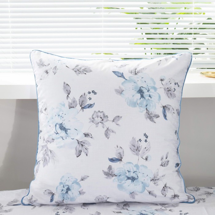 Мегги (голубая) Комплект постельного белья сатин Евро 4н