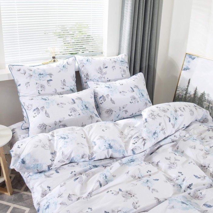 Мегги (голубая) Комплект постельного белья сатин Евро 4н