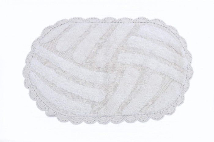 NANCY (крем) Набор ков. для ванной кружевной 60х100 и 50х70