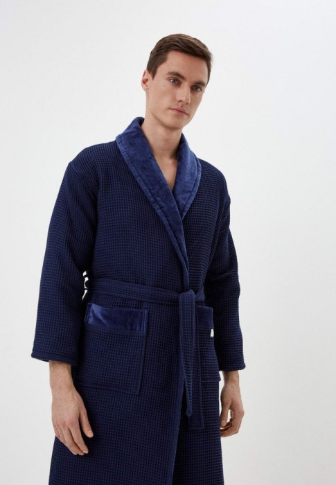 Михаэль (синий) M Халат махровый