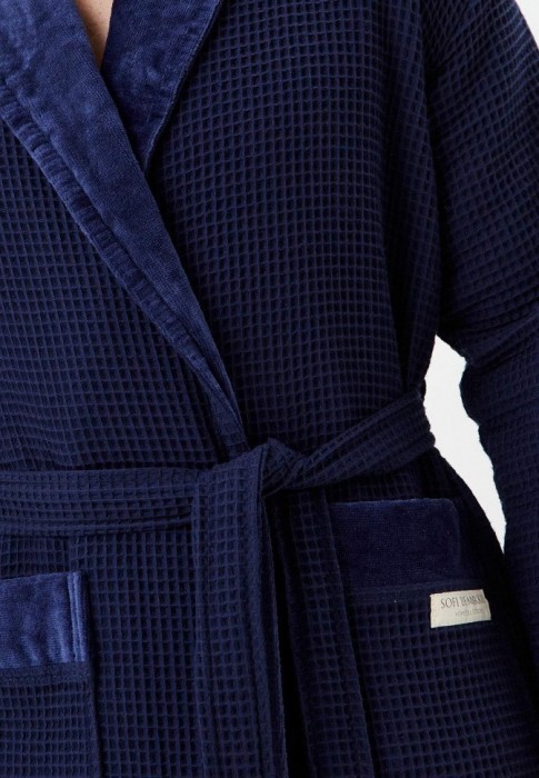 Михаэль (синий) M Халат махровый