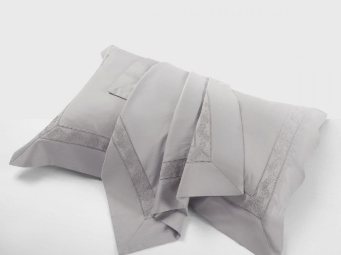 Комплект постельного белья Евро, египетский хлопок Premium с вышивкой 2388-6