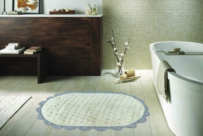 VANDA (серая) Коврик для ванной кружевной 60х100см