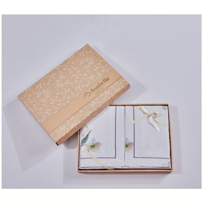 Комплект постельного белья Asabella 1,5-спальный, египетский хлопок Premium 2116-4S