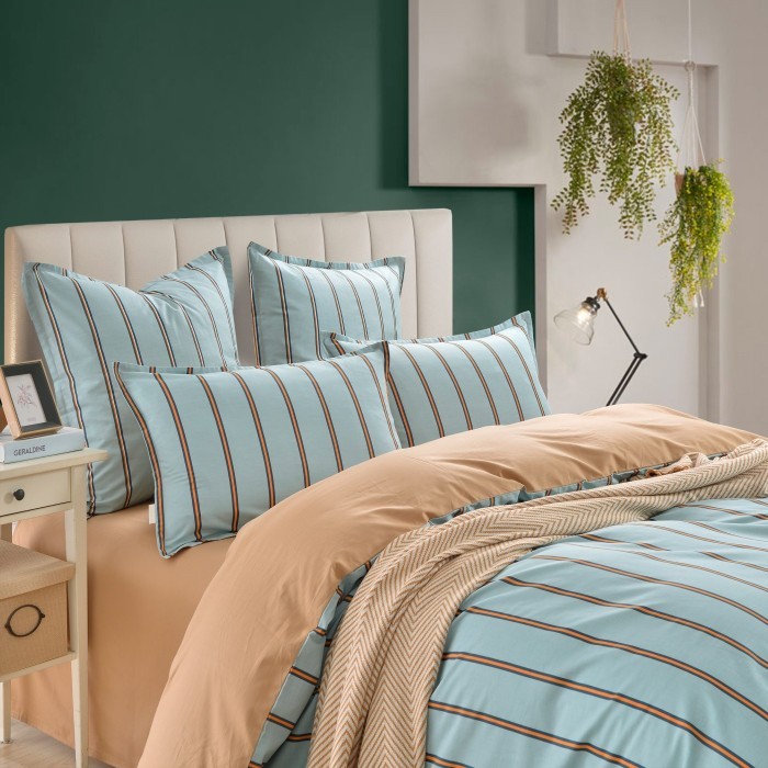 Вивьен (зеленая) Комплект постельного белья сатин Евро Макси 2н