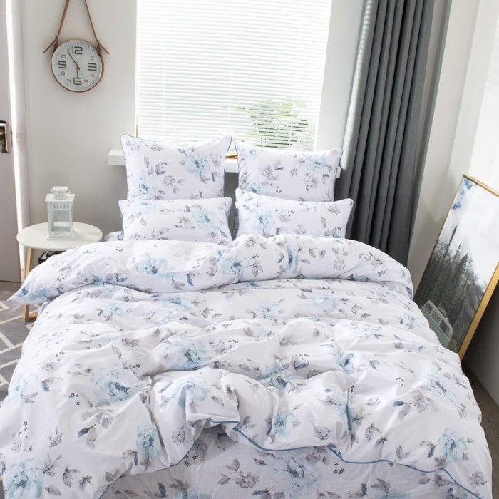 Мегги (голубая) Комплект постельного белья сатин 1.6