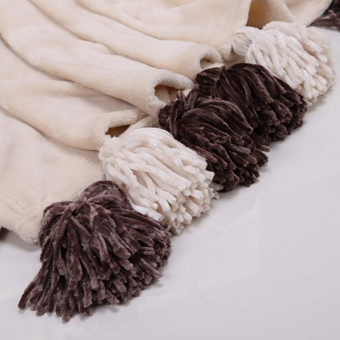 Tassel №3 (беж) Плед 220х230