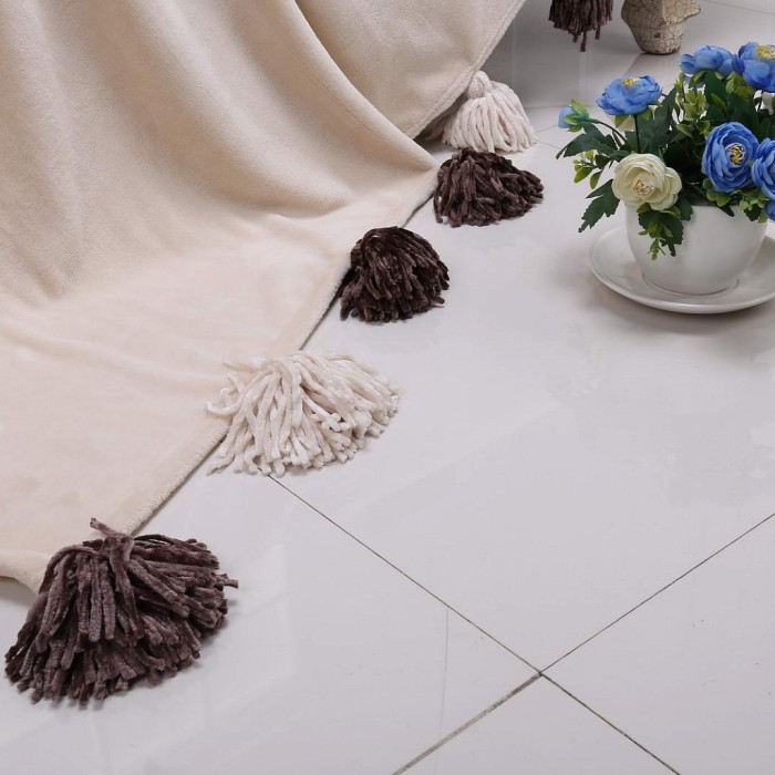 Tassel №3 (беж) Плед 220х230