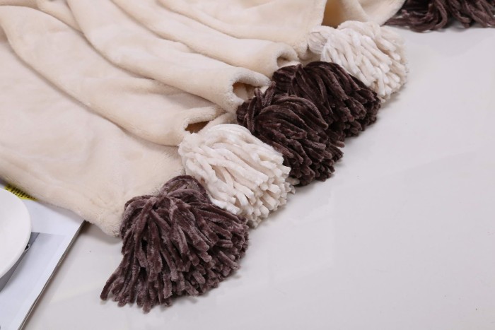 Tassel №3 (беж) Плед 220х230