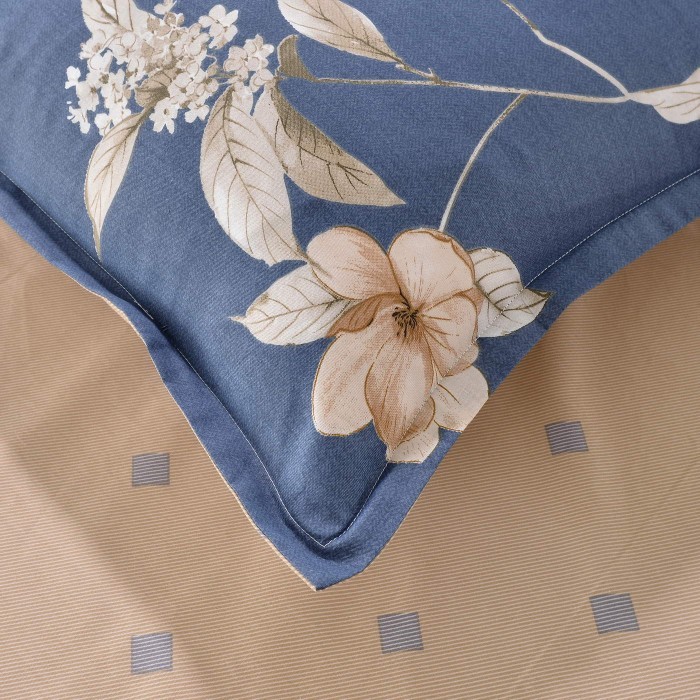 Долли (синяя) Комплект постельного белья сатин 7Е