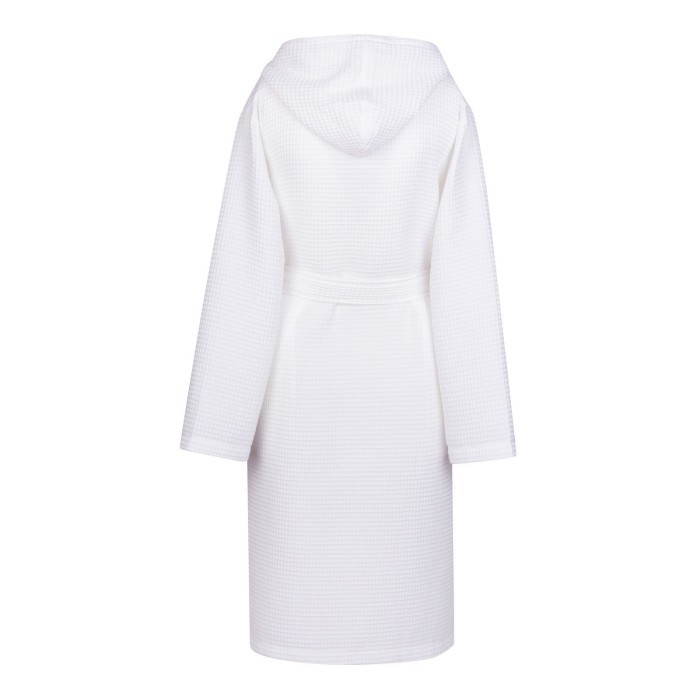 Наоми (белый) XL Халат вафельный с капюшоном