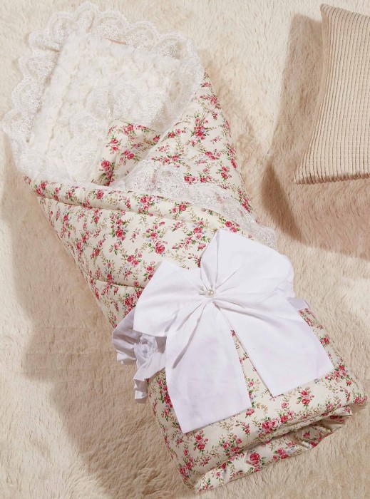 Одеяла Казанова Одеяло-конверт 1.0 Бамбини Кружево (розовый) 100х100 VF/SR56-1119-1.0
