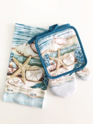 Полотенца кухонные Valtery Polotence Sea voyage-38x63