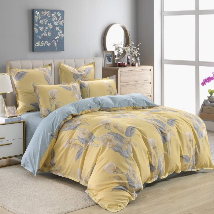 Беатриче (желтый) Комплект постельного белья сатин Евро 4н