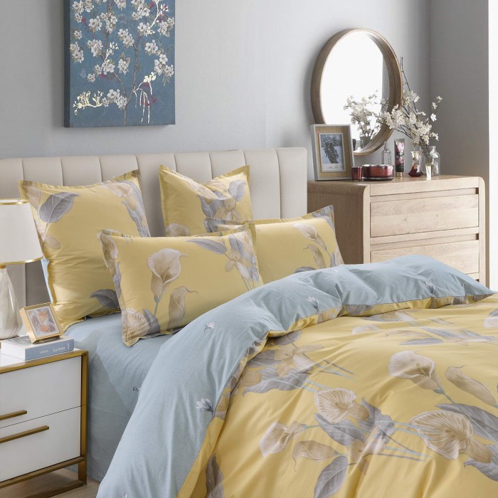 Беатриче (желтый) Комплект постельного белья сатин Евро 4н