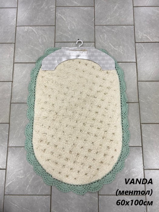 VANDA (ментол) Коврик для ванной кружевной 60х100см