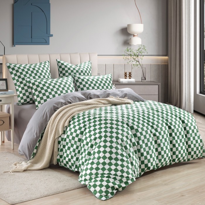 Кимберли (зеленый) Комплект постельного белья сатин 7Е