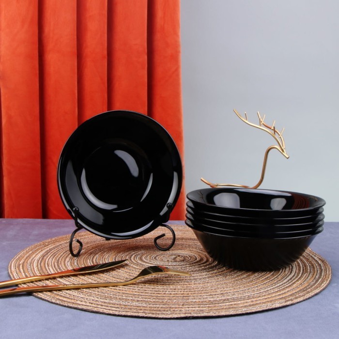 Набор салатников Arya из опалового стекла 6 ед Globe Черный