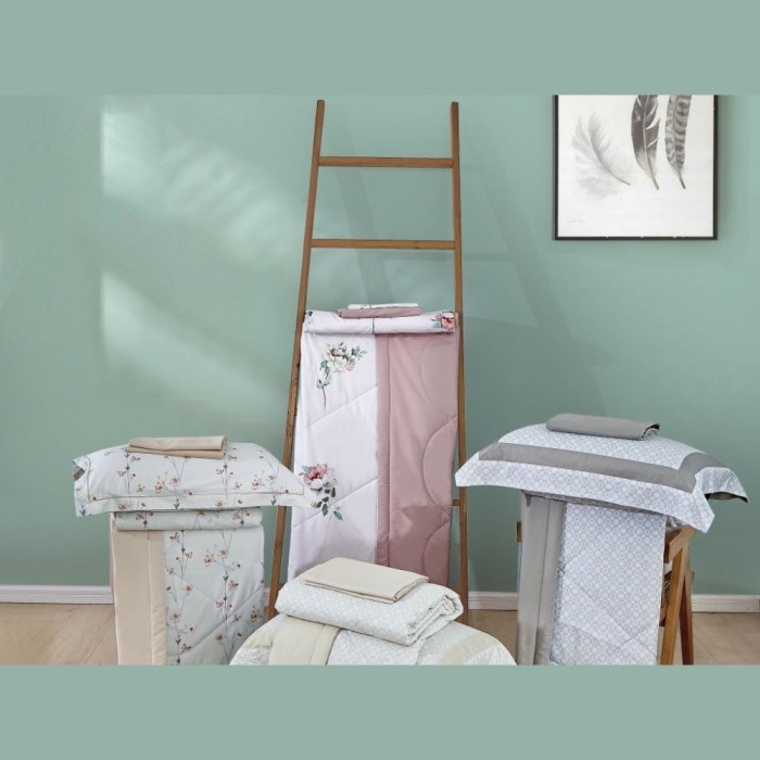 Комплект с летним одеялом полуторный из египетского хлопка Premium 160х220 см, 2119-OSPS