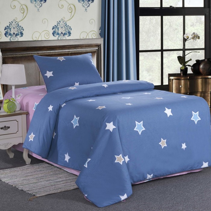 Звездочки (синие) Комплект постельного белья детский