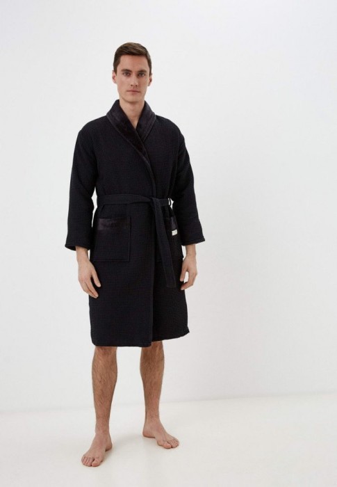 Михаэль (черный) M Халат махровый