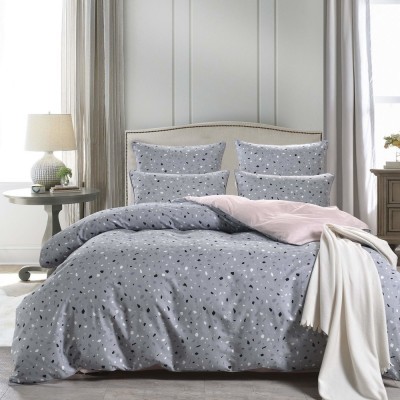 Гелия (серая) Комплект постельного белья сатин Евро 4н