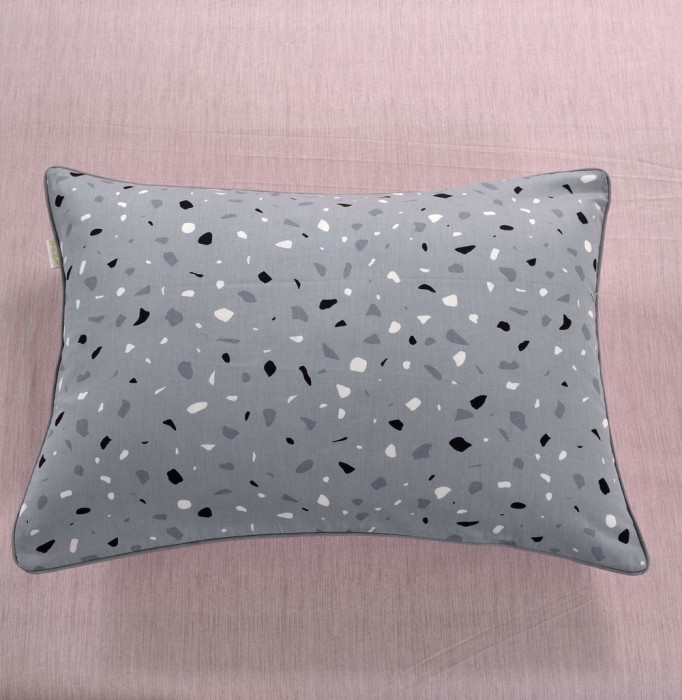 Гелия (серая) Комплект постельного белья сатин Евро 4н