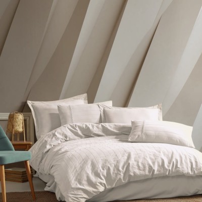 Постельное белье Arya с эффектом Stone Washed 200x220 Bab Экрю