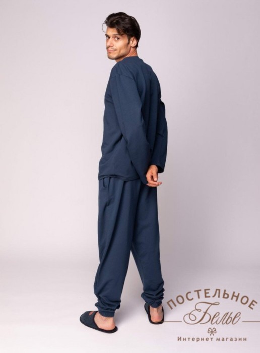 Дамиан мужская пижама синяя XL