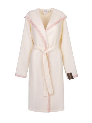 Селеста (крем) S Халат вафельный с капюшоном