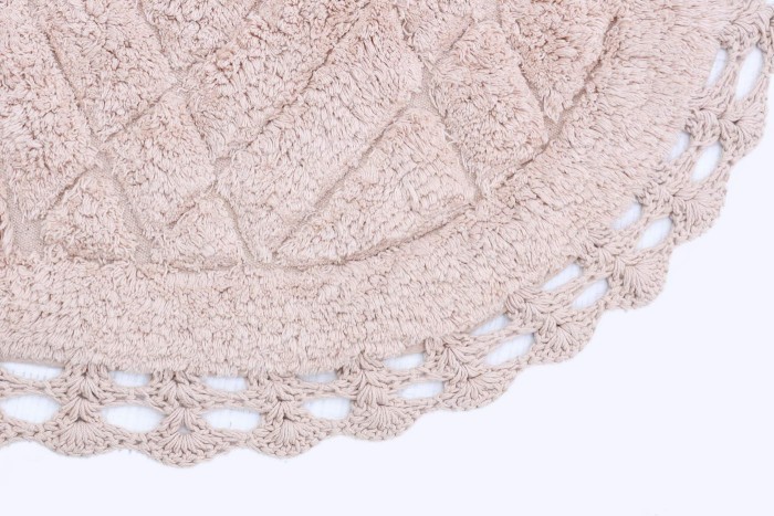 RACHEL (пудра) набор ковриков для ванной кружевной 60х100 и 50х70