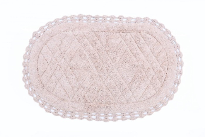 RACHEL (пудра) набор ковриков для ванной кружевной 60х100 и 50х70