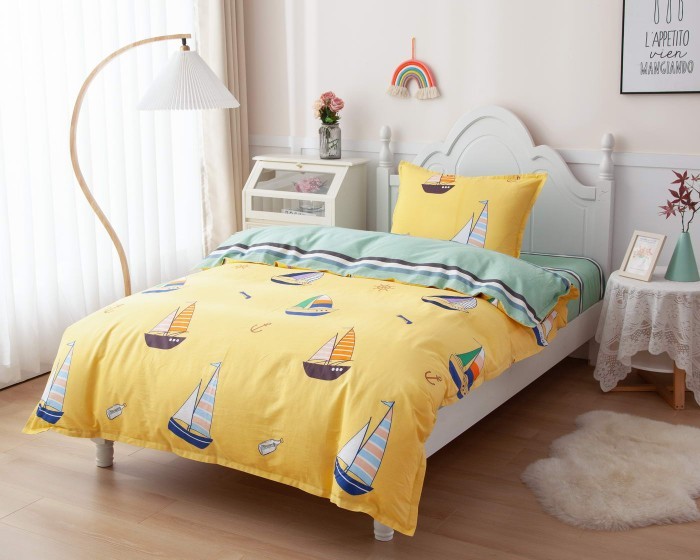 Кораблики (желтый) Комплект постельного белья Детский