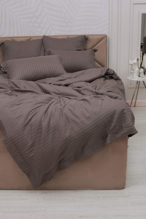 Моне (кофе) страйп сатин Евро 4н