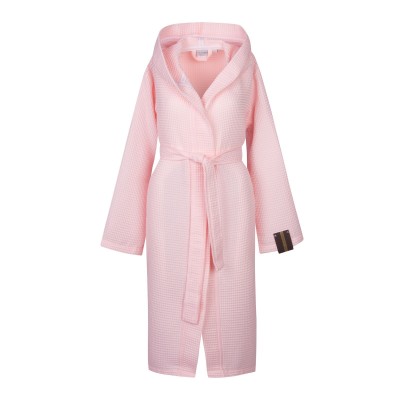 Наоми (пудра) XL Халат вафельный с капюшоном