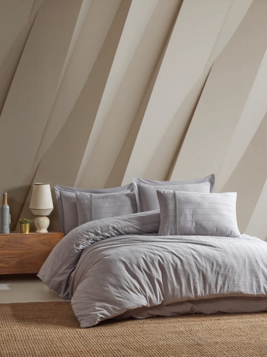 Постельное белье Arya с эффектом Stone Washed 200x220 Bab Серый