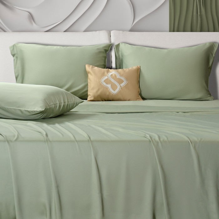 Постельное бельё Sharmes "Bamboo" евро (оливковый)