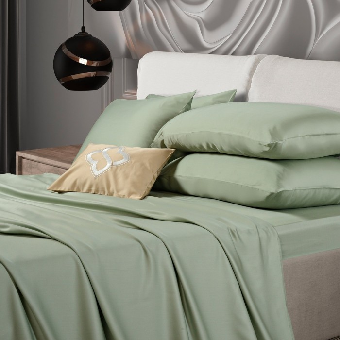 Постельное бельё Sharmes "Bamboo" евро (оливковый)